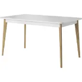 Furniture24 Tafel NORDI, uitschuifbare eettafel, 140-180 cm, wit