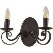 LUCANDE Wandlampe , Caleb, dimbare, Roestbruin, Gang / Hal, Metaal, Landhuis / Rustiek
