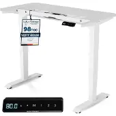Desktronic HomePro Zit-sta Bureau Elektrisch In Hoogte Verstelbaar Frame Wit 120x60-200x80cm Bureaublad