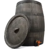 Yerd Roto regenton 140 liter dia. 54 x h 71 cm bruin 3/4' messing ingang tap