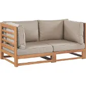 Beliani TRANI - Tuinsofa-Lichte houtkleur-FSC gecertificeerd acaciahout