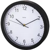Hama Wandklok Pure, 25 cm, stil, zwart, artikelnummer 186338