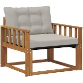 vidaXL Buiten bank set Massief Acaciahout en Textilene Naturel