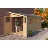 Karibu tuinhuis, berging, Wandlitz 5, onbehandeld, 181x442x230 cm