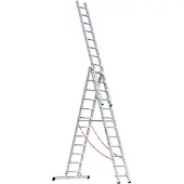 Euroline Rechte Ladder - Driedelig - 3x12 sporten