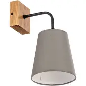 Envostar Wandlamp Risco, dimbaar, alu / grijs / zink, Woon-/ Eetkamer, Textiel / Stof / Zijde, Wandlamp