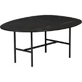 Woood Vajen Salontafel - Marmeren Look - Zwart - 34x80x60