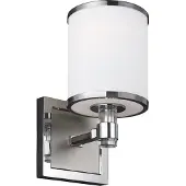Elstead Lighting Wandlamp Prospect Park, dimbaar, chroom / zilver, Woon-/ Eetkamer, metaal, wandlamp