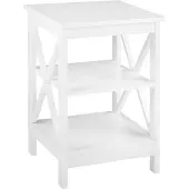 Beliani FOSTER - Bijzettafel - Wit - MDF
