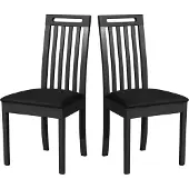 LeafDesign Eetkamerstoel, massief eikenhout, stoel, set van 2x Roma 10, zwart