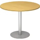 Hjh OFFICE PRO BISTRO F100R S - Systeem conferentietafel Beuken Zilver Ø 100