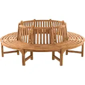 CLP Baumbank Novum, rond | Kleur: teak | Afmeting: 250 cm