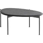Woood Kota Salontafel - MDF/Fineer - Zwart - 36x92x68