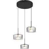 Globo Design Hanglamp Belinda 3 Lichts Zwart