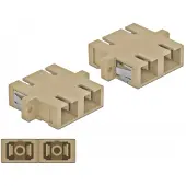 DeLOCK Optical Fiber Coupler SC Duplex female to SC Duplex female Multi-mode 4 pieces beige