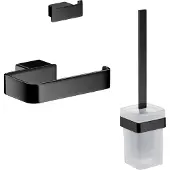 Emco Loft toilet accessoireset 3-in-1 Zwart