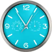 Bresser OPTUS MyTime DCF thermo/hygro wandklok 25cm (sky blue)