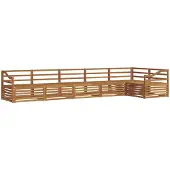 vidaXL Buiten bank set 6 st Naturel