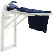 Arredamenti Italia STIROJOLLY BIANCO - Strijkplank in Hout - Wandmontage - Wit - ARIT - Il cuore del legno