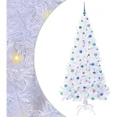 Syfax Kunstkerstboom met 300 LED Wit 210 cm PVC en staal