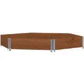 vidaXL Verhoogde plantenbak zeshoekig 160x160 cm grenenhout bruin