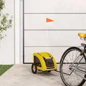 Prolenta Maison Exclusive - Fietsaanhanger. Geel, gemaakt van Oxford-stof en metaal