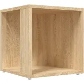 vidaXL Bijzettafel 33x33x34,5 cm bewerkt hout sonoma eikenkleurig