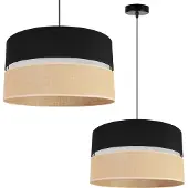 Light11 HOME Hanglamp, plafondlamp, lampenkap 40 cm, zwart
