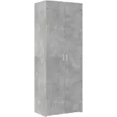 vidaXL Hoge kast 70x42,5x185 cm bewerkt hout betongrijs