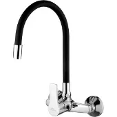 Invena BADLAND Keukenmengkraan VERSO: Zwarte keukenmengkraan met flexibele uitloop