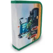 Itenga etui voor school, model "Tractor", 28-delig, met één rits