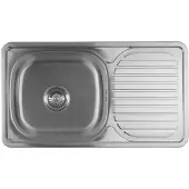 Hak RVS ingebouwd spoelbak met afdruipgedeelte 76x18x42cm