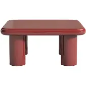 Vente-unique Salontafel van MDF - Gelakt bordeauxrood - TAMISDA