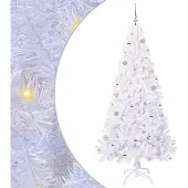 Syfax Kunstkerstboom met 300 LED Wit 210 cm PVC en staal