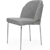 AEA Polsterstuhl Grauer Esszimmer Stuhl Exklusive Esszimmer Metall Stühle