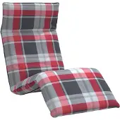 Syfax Opvouwbare ligstoel Rood Geruit Patroon 175x54x8,5 cm Oxford Stof