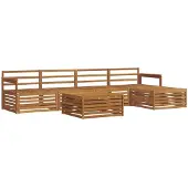 vidaXL Buiten bank set 6 st Naturel Massief Acacia Hout