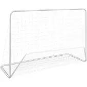 Syfax Voetbaldoel met net 182x61x122 cm staal wit