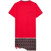 Hom Pyjama kort ' Sleepwear Westgate ' rood