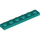 LEGO 1x6 Platte steen 3666 - 100 stuks, donkerblauw
