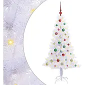 Syfax Kunstkerstboom met 150 LED Wit 150 cm PVC en Staal