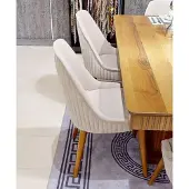AEA Weißer Esszimmer 1-er Stuhl Designer Küchenstuhl Moderne Polsterstühle