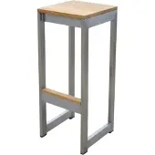 Lestix International Barkruk Cadorel, 40 x 40 x 75 cm, roestvrij staal