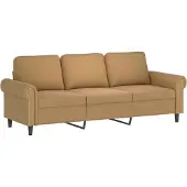 Syfax Driezitsbank 180 cm fluweel bruin