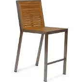 Lestix International Barkruk Fedaia, 56 x 66 x 110 cm, roestvrij staal