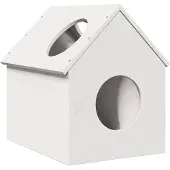 Syfax Kattenhuis 41x50x50 cm massief grenenhout wit