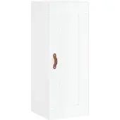 Syfax Wandkast 34,5x34x90 cm bewerkt hout hoogglans wit