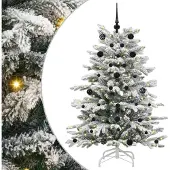Syfax Kunstmatige Inklapbare Kerstboom Wit 150 cm PE en PVC