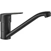 Kuchinox Zwarte wastafelkraan SAGRA met flexibele uitloop, keramische cartridge, Europese kwaliteit - Code: BQR 760D
