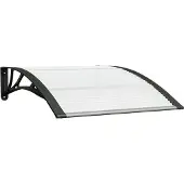 Syfax Deurluifel 100x75 cm polycarbonaat zwart en transparant